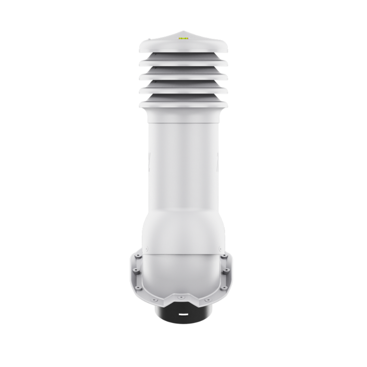 Kominek Wentylacyjny WYRZUTNIA fi150mm do blachy trapezowej T18 JASNOSZARY RAL 7036