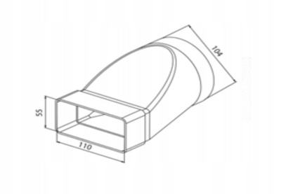 Łącznik przekrojów zmiennych 110x55 fi 100