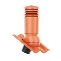 Kominek wentylacyjny IZOLOWANY do dachówki PALEMA CEGLASTY/MIEDZIANY/KASZTANOWY fi125