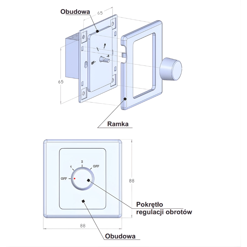 Wentylator kanałowy QUIETLINE-K fi 100 mm - 100 m3/h pol_pl_Wentylator-kanalowy-QUIETLINE-K-fi-100-mm-100-m3-h-6717_3