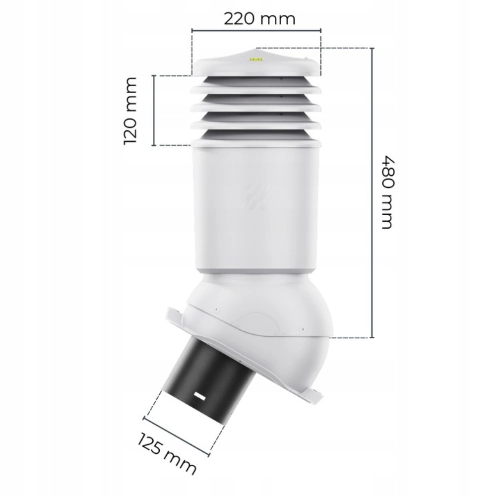 Kominek wentylacyjny do dachówki ALEGRA 9 CZARNA ANGOBA SZLACHETNA fi125 pol_pl_Kominek-wentylacyjny-WYRZUTNIA-do-pokryc-plaskich-BRAZOWY-fi125-6736_1