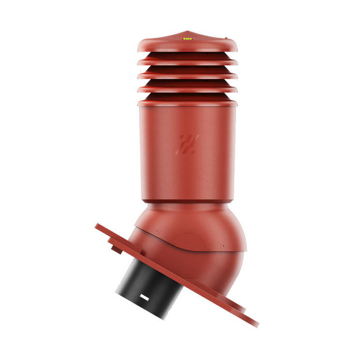 Kominek wentylacyjny IZOLOWANY do dachówki KARPIÓWKI CZERWONY RAL 3009 fi150