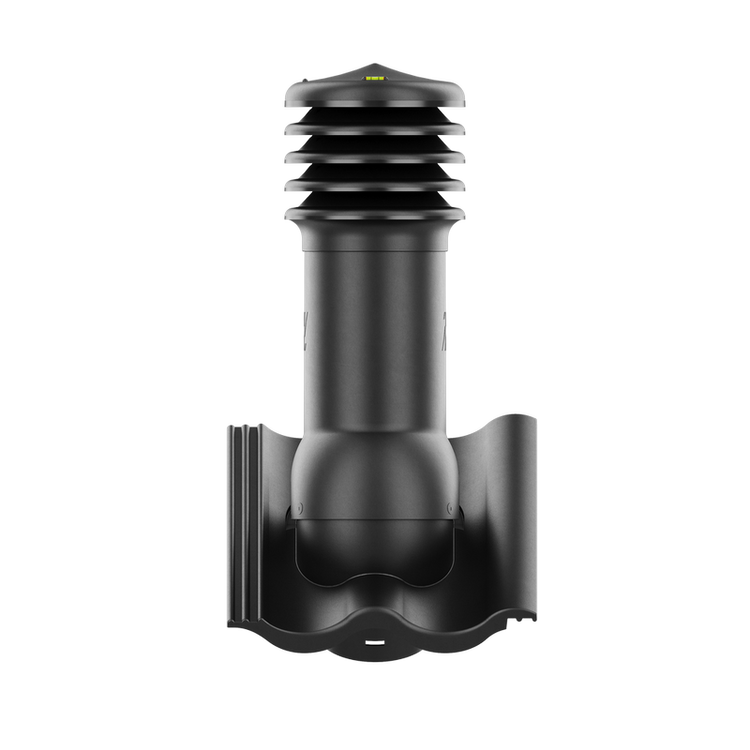 Kominek wentylacyjny do dachówki PALEMA CZARNY/GRANITOWY fi125