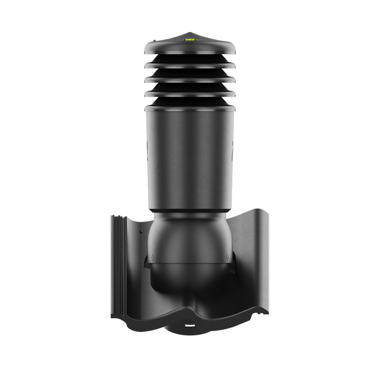 Kominek wentylacyjny IZOLOWANY do dachówki GOTEBORG PLANAR/DURATOP CZARNY fi150