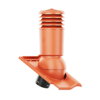 Kominek wentylacyjny IZOLOWANY do dachówki RUBIN 9V CEGLANA/MIEDZIANA ANGOBA fi125