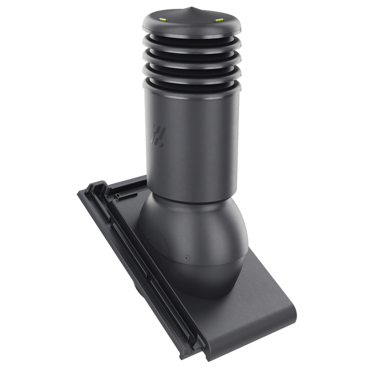 Kominek wentylacyjny IZOLOWANY do dachówki BERGAMO ANTRACYT ANGOBA fi150