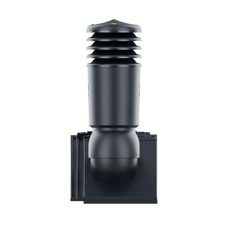 Kominek wentylacyjny IZOLOWANY do dachówki OREA 9 SZARA/ANTRACYTOWA ANGOBA fi150