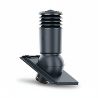 Kominek wentylacyjny IZOLOWANY do dachówki LINEA SZARY SPIEK/CZARNY MAT fi150