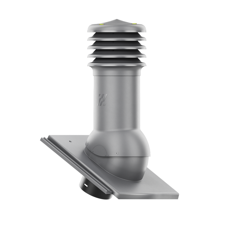 Kominek wentylacyjny do dachówki KAPSTADT PLANAR SZARY fi125