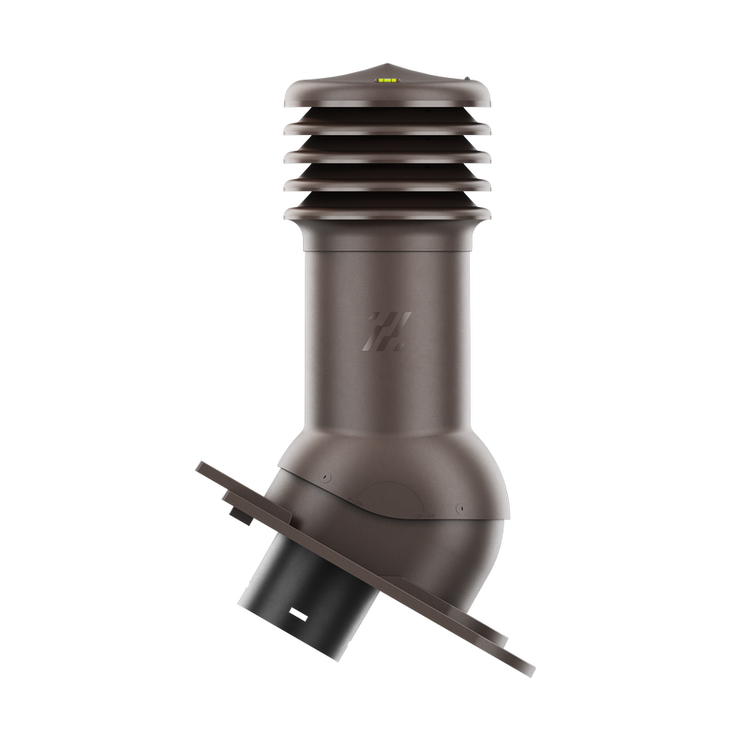 Kominek wentylacyjny do dachówki KARPIÓWKI CIEMNY BRĄZOWY RAL 8019 fi150