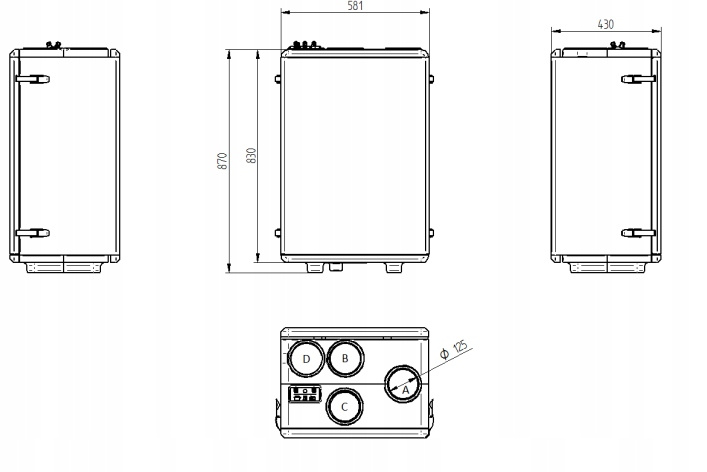 Rekuperator WANAS BLACK 200V Centrala wentylacyjna - 200 m3/h