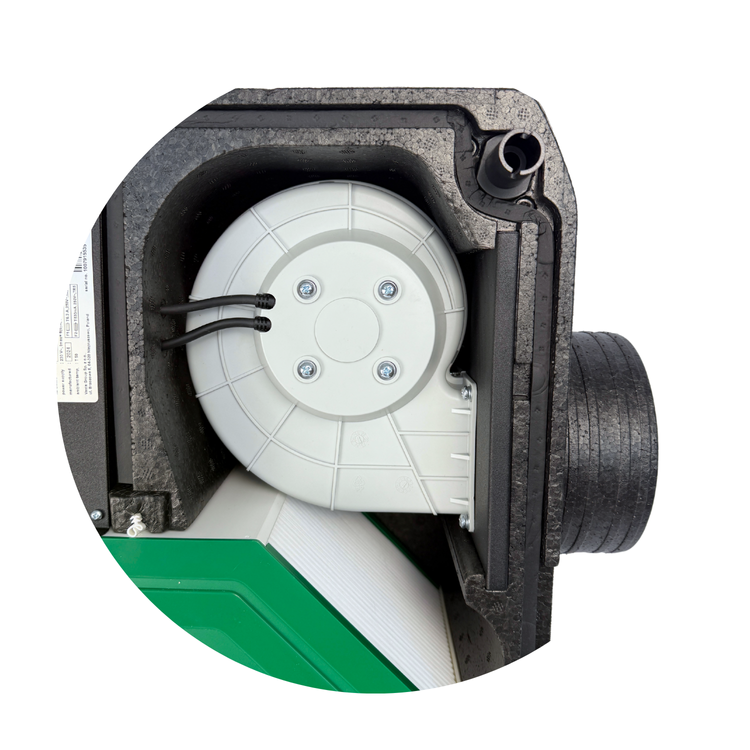 Rekuperator VENTS Reneo-Fit D 100 - EPP + BIAŁY PANEL STERUJĄCY