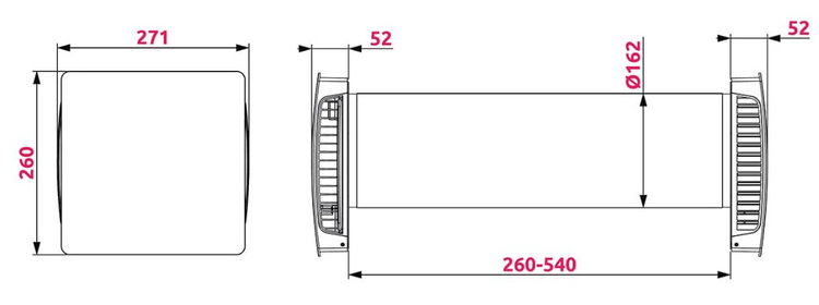 Rekuperator Decentralny Ścienny Awenta AHRE160 EASY
