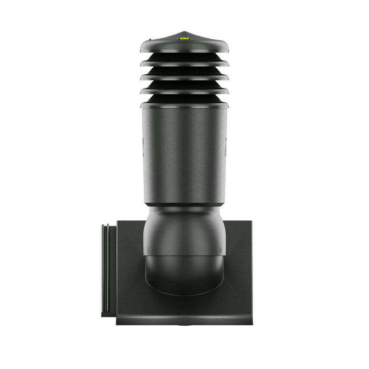 Kominek wentylacyjny IZOLOWANY do dachówki TEVIVA GRAFITOWY CISAR fi125