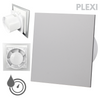 Wentylator łazienkowy dRim fi125 (HS+TS) + FRONT PP Szary