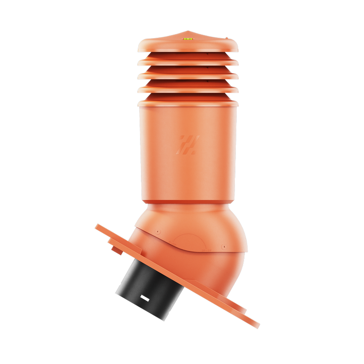 Kominek wentylacyjny IZOLOWANY do dachówki KARPIÓWKI CEGLASTY RAL 8004 fi150