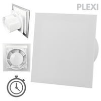 Wentylator łazienkowy dRim fi125 (TS) + FRONT PP Biały mat