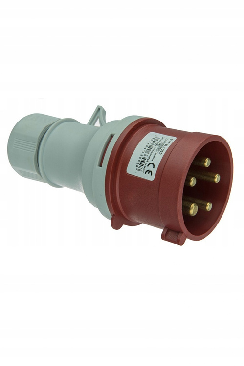 Wtyczka siłowa 32A 5 bolcy 5-PIN 400V do rozdzielnic