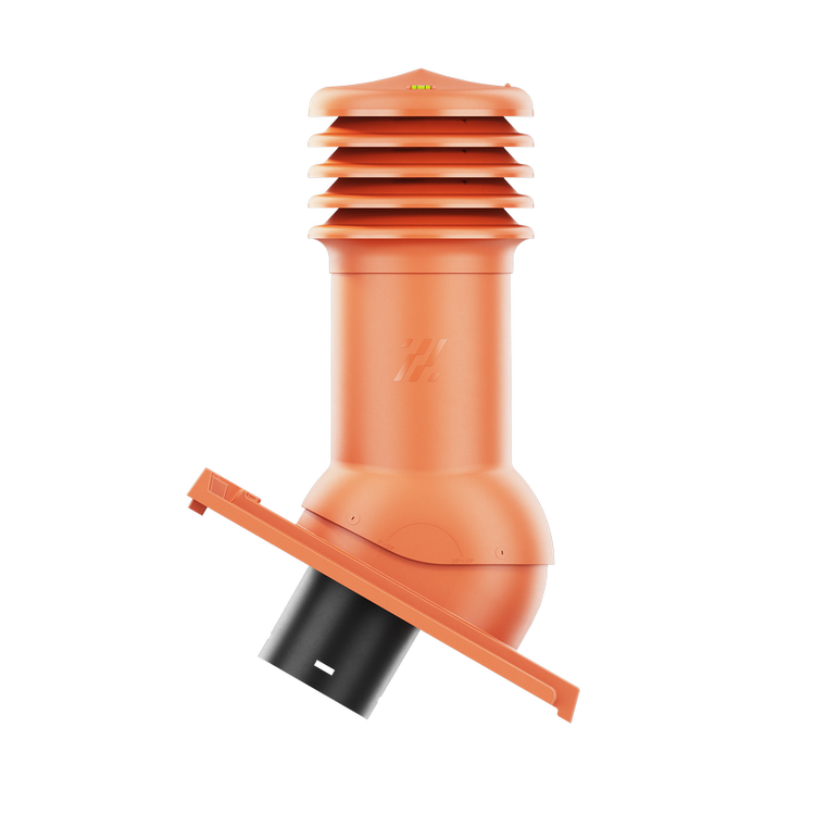 Kominek wentylacyjny do dachówki DOMINO CZERWIEŃ NATURALNA fi125