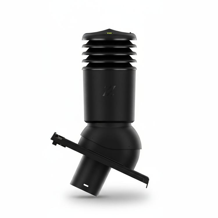 Kominek wentylacyjny IZOLOWANY do dachówki CANTUS CZARNY MAT/GLAZURA/KRYSZTAŁ fi150