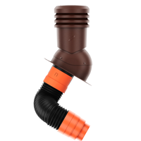 WYRZUTNIA DACHOWA IZOLOWANA kominek wentylacyjny pod gont/papę RAL8017 fi160 + RURA