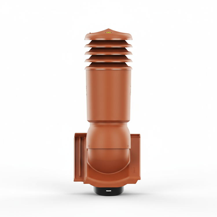 Kominek wentylacyjny IZOLOWANY do dachówki STODO/CONTITION 12 GLAZURA AMADEUS NATUR/NATURALNA fi125