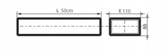 Kanał wentylacyjny płaski 110x55 0,5m