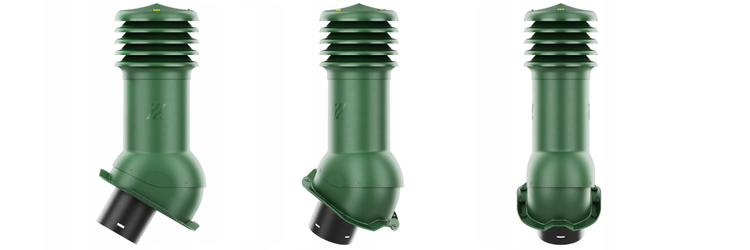 Kominek Wentylacyjny WYRZUTNIA fi125mm do blachy trapezowej T18 ZIELONY RAL 6020