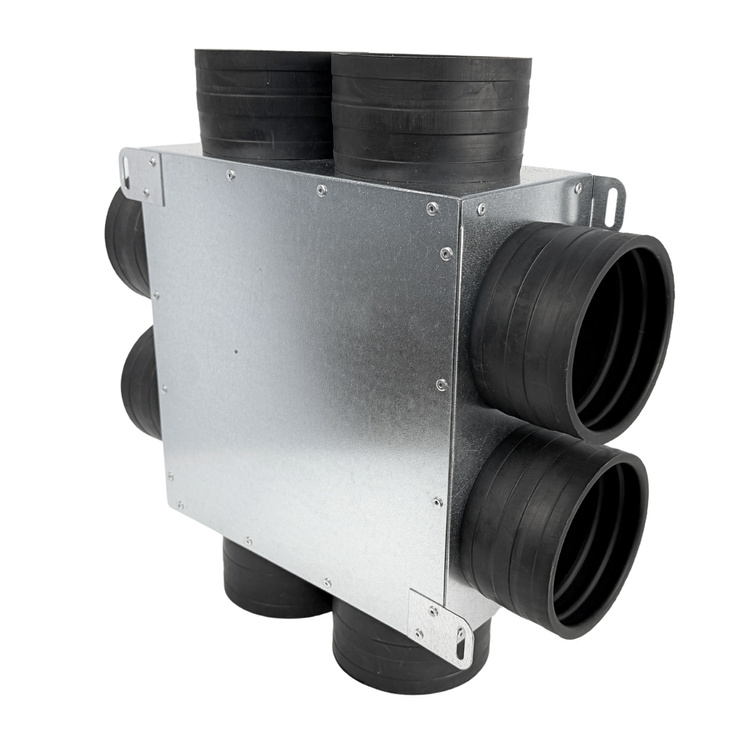 Skrzynka rozdzielcza rozdzielacz rurowy wentylacyjny fi200 / 8x90mm