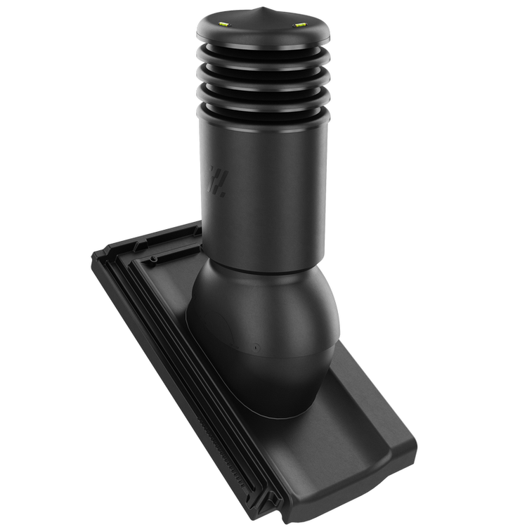 Kominek wentylacyjny IZOLOWANY do dachówki KODA ANTRACYT/CZARNA ANGOBA fi150