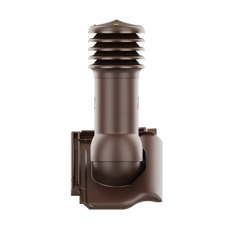 Kominek wentylacyjny do dachówki RUBIN 9V BRĄZOWA ANGOBA fi125