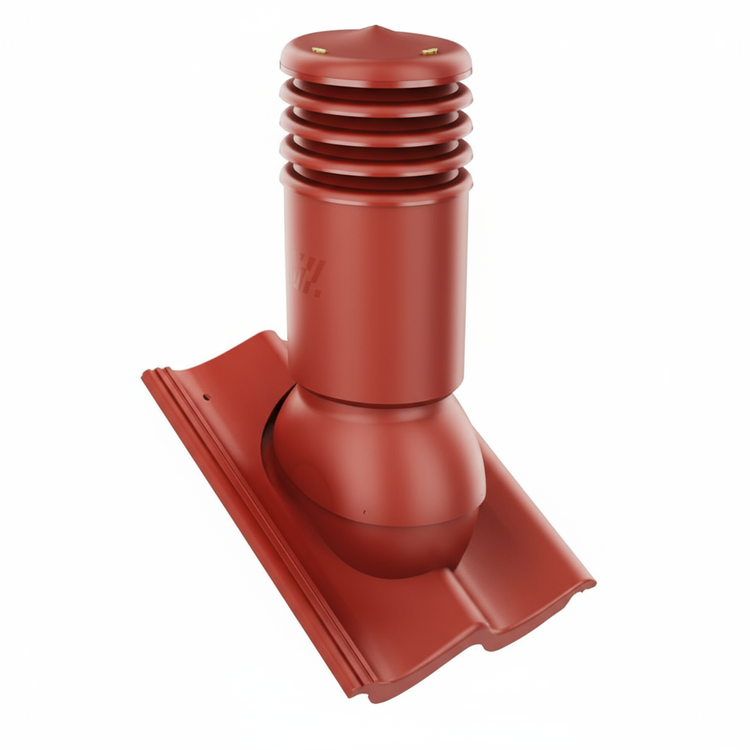 Kominek wentylacyjny IZOLOWANY do dachówki GOTEBORG CIEMNOCZERWONY fi150