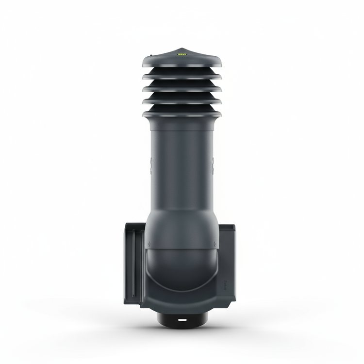 Kominek wentylacyjny do dachówki STODO/CONTITION 12 GLAZURA GRAFITOWA fi150