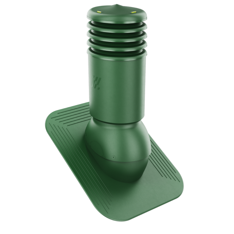 Kominek Wentylacyjny IZOLOWANY WYRZUTNIA fi150mm pod gont/pape ZIELONY RAL 6020