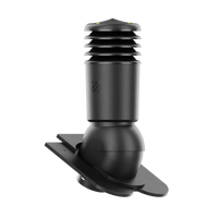 Kominek wentylacyjny IZOLOWANY do dachówki KARPIÓWKI CZARNY RAL 9005 fi125