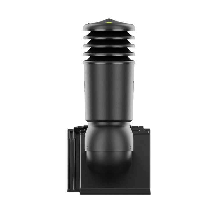 Kominek wentylacyjny IZOLOWANY do dachówki OREA 9 CZARNA ANGOBA SZLACHETNA fi150