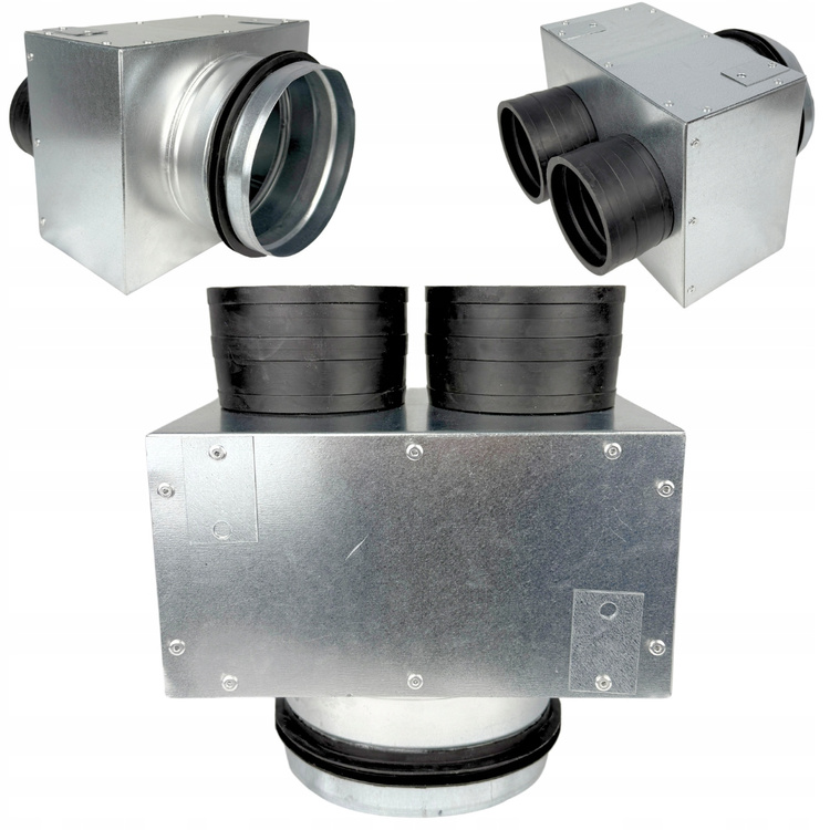 SKRZYNKA ROZPRĘŻNA PRZELOTOWA 2x75 fi125 OCYNK GUMA REKUPERACJA