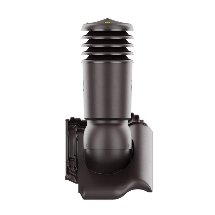 Kominek wentylacyjny IZOLOWANY do dachówki TITANIA BRĄZOWA fi125