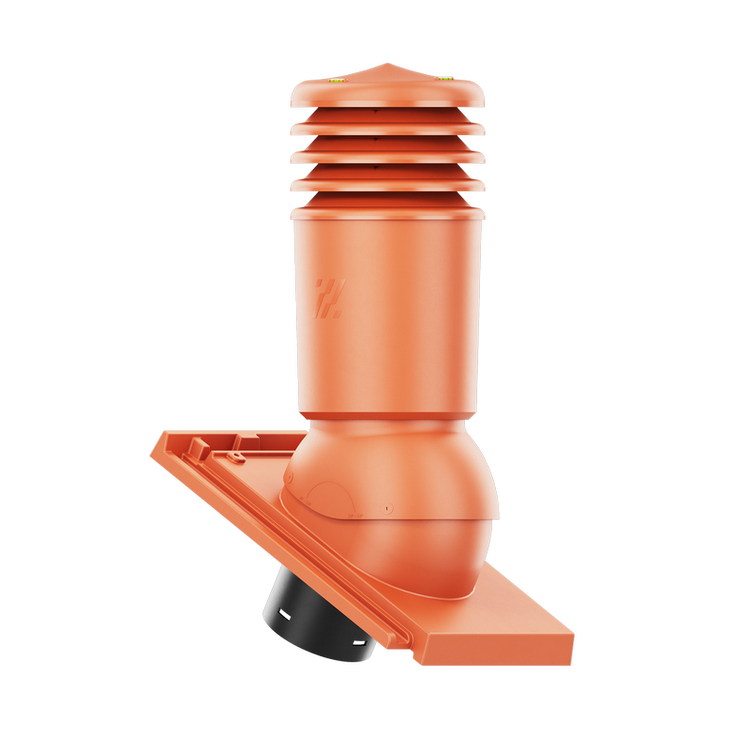 Kominek wentylacyjny IZOLOWANY do dachówki DOMINO CZERWIEŃ NATURALNA fi150