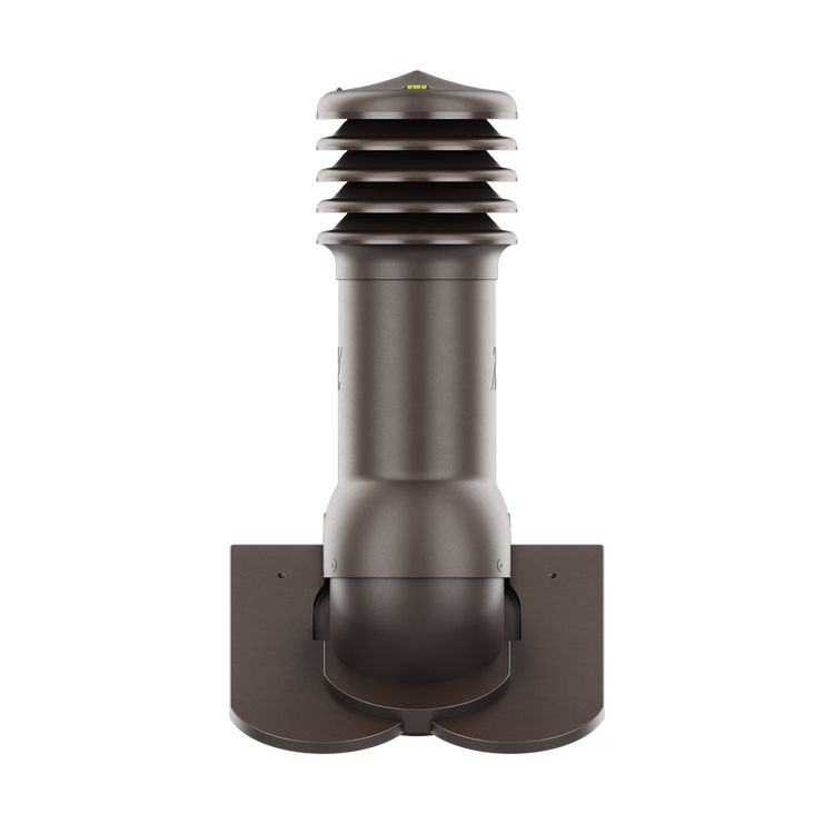 Kominek wentylacyjny do dachówki KARPIÓWKI CIEMNY BRĄZOWY RAL 8019 fi125