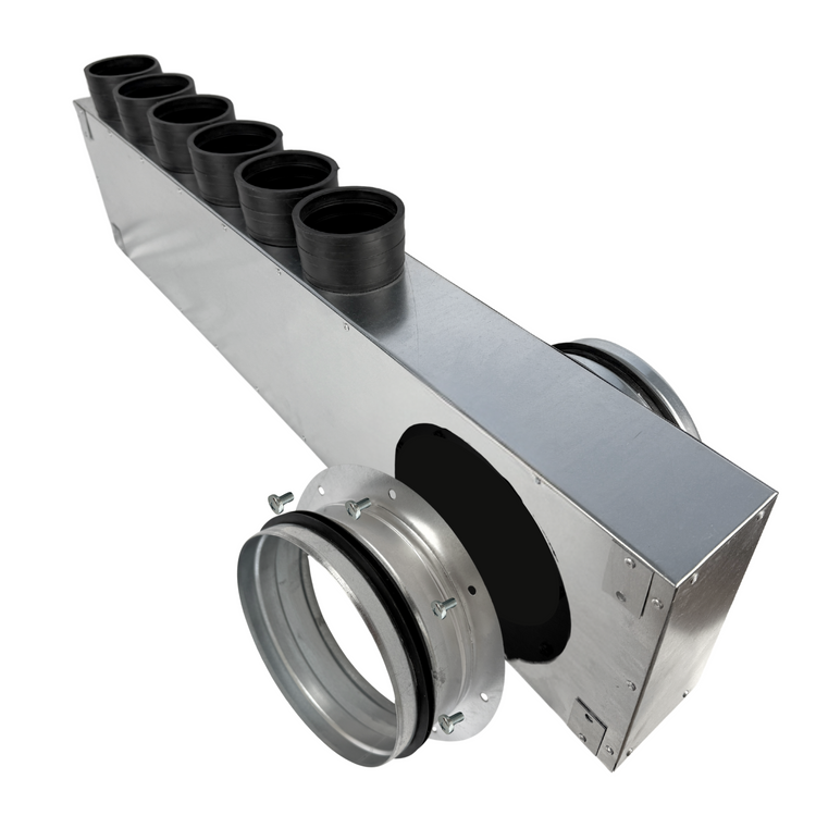 Króciec przyłączeniowy (sztucer) Ø200 z uszczelką do rozdzielaczy – ocynk