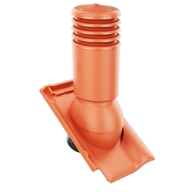 Kominek wentylacyjny IZOLOWANY do dachówki PIEMONT NATURALNA CZERWONA/MIEDZIANA ANGOBA fi125