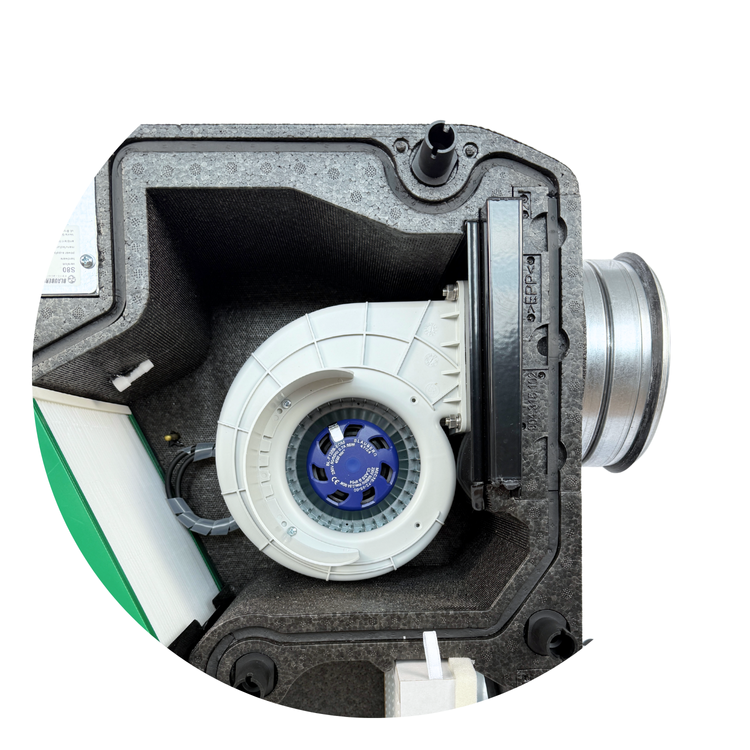 Rekuperator Blauberg Reneo-Fit D 180-E VG - NAGRZEWNICA + EPP + STEROWNIK + WYMIENNIK ENTALPICZNY