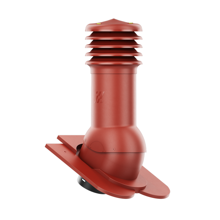 Kominek wentylacyjny do dachówki KARPIÓWKI CZERWONY RAL 3009 fi125
