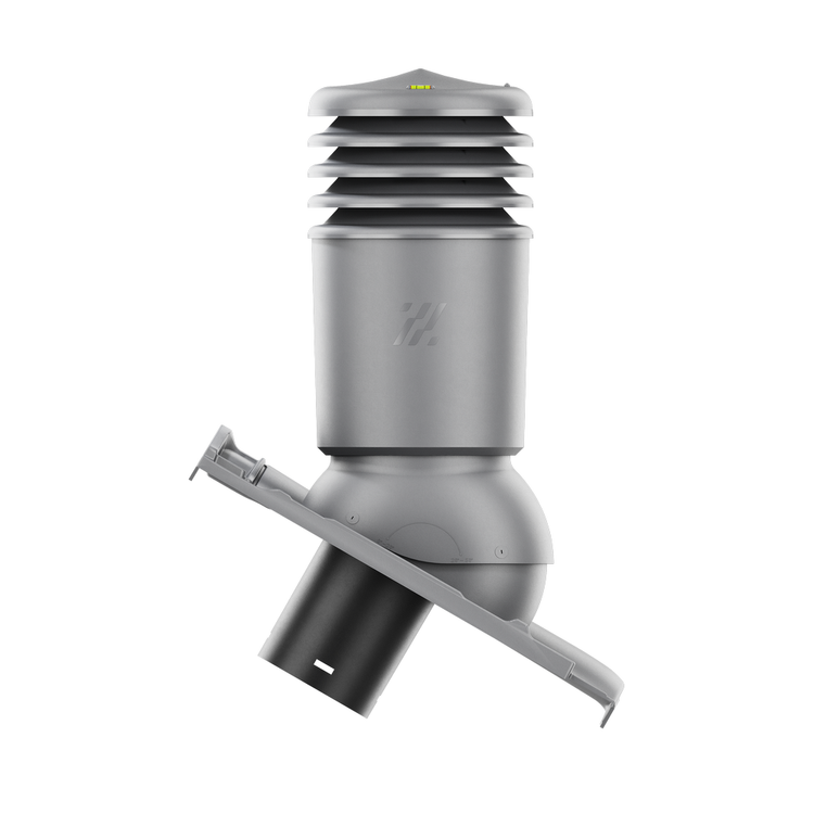 Kominek wentylacyjny IZOLOWANY do dachówki PIEMONT TITAN SZARA GLAZURA fi125