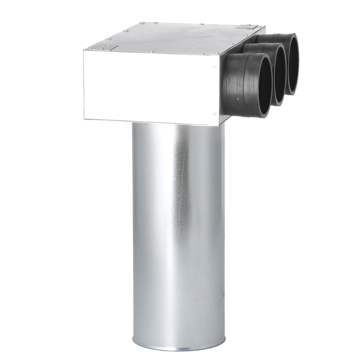 SKRZYNKA ROZPRĘŻNA 3x75 MM | FI 125 | REKUPERACJA OCYNK-GUMA POD ANEMOSTAT