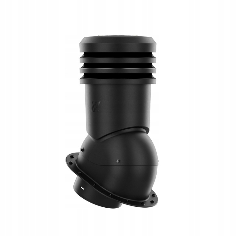 WYRZUTNIA DACHOWA IZOLOWANA kominek wentylacyjny do blach płaskich RAL9005 fi160 + RURA