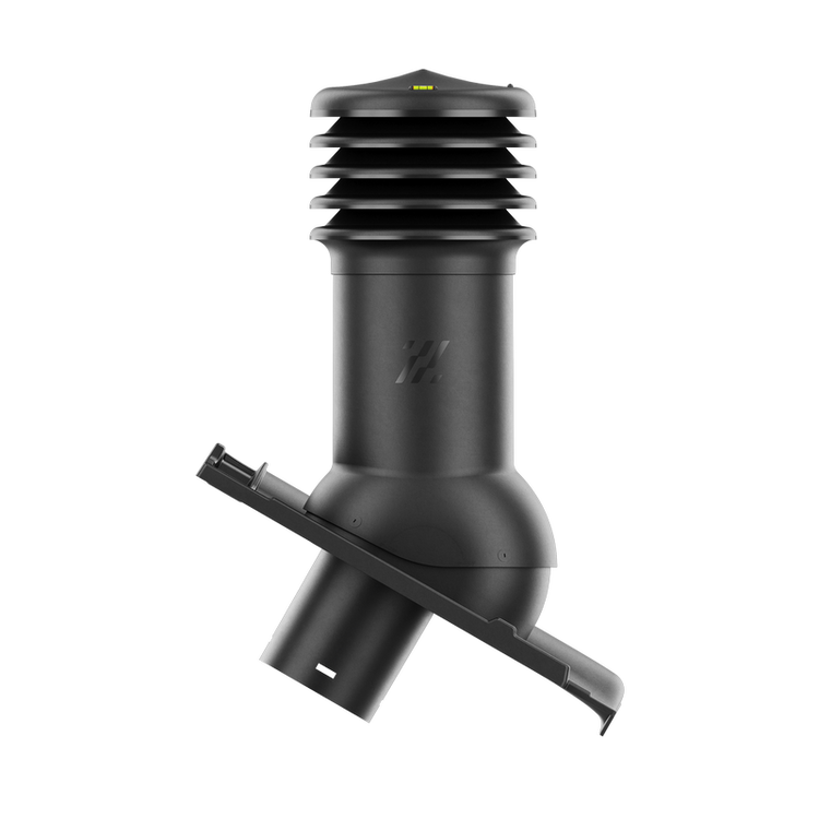 Kominek wentylacyjny do dachówki RUBIN 9V CZARNA GLAZURA BŁYSZCZĄCA fi150