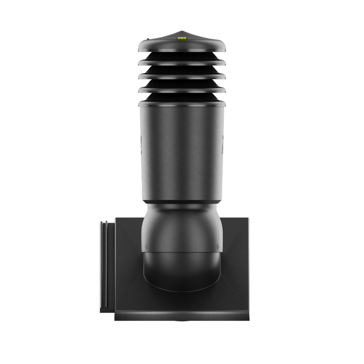 Kominek wentylacyjny IZOLOWANY do dachówki PLANUM CZARNY fi125