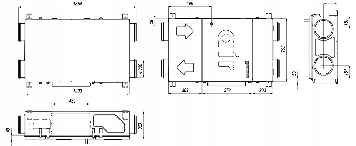 Rekuperator DEFRO DRX F 350 m3/h Podwieszany pol_pl_Rekuperator-DEFRO-DRX-F-350-m3-h-Podwieszany-5450_7